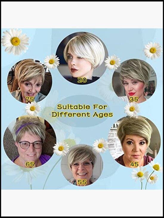 Short Fluffy Layered Pixie Cut Wig Heat Resistant Synthetic Hair Replacement main image 4